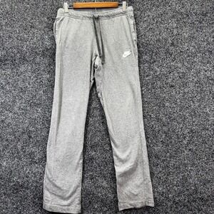 Nike Mens Gray Heather Straight Leg Sweatpants Joggers Small Embroidered Logo